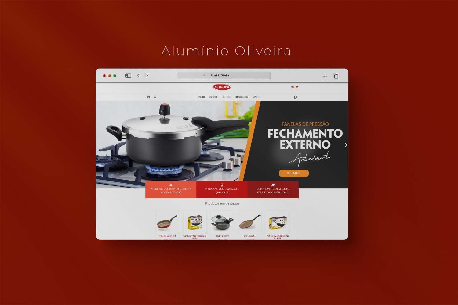 Site Institucional Alumínio Oliveira